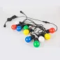 Guirlande Guinguette 10 Ampoules LED Colorées 8m Fil Blanc Guirlande Guinguette 10 Ampoules LED Colorées 8m Fil Blanc