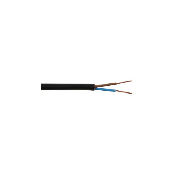 Câble pour ruban LED 2 fils gaine noire Vendu au mètre