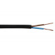 Câble pour ruban LED 2 fils gaine noire Vendu au mètre