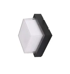 Applique LED murale 15W étanche IP65 Noir - Blanc Chaud 3000K