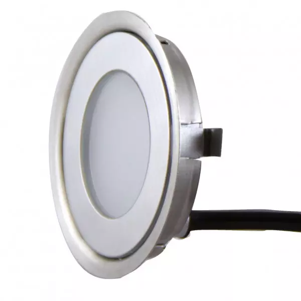 Mini spot LED extérieur 3W IP67 gris transformateur encastré