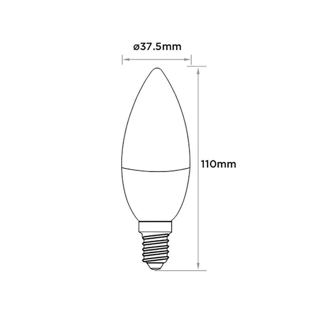 Ampoule E14 - 4 Watts LED RGB CCT - 2.4 GHz - FUT108 - Deneoled