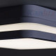 Plafonnier LED 18W étanche IP54 carré côté 220mm Graphite - Blanc Naturel 4000K