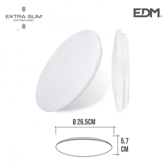 Plafonnier Circulaire Extra-Plat 12W 1660lm (100W) - Blanc du Jour 6500K