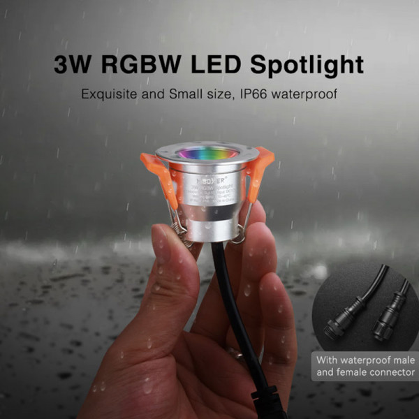 Mini Spot LED Encastrable Rond RGB+W 3W DC12V IP66 SL4-12