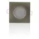 Support spot encastrable carré orientable Aluminium brossé