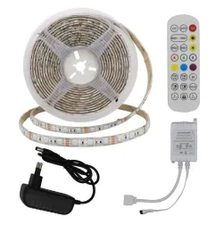 Ruban LED étanche IP54 36W DC12V 60 SMD/m longueur 5m - RGB Multicolore