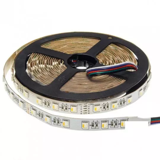Ruban LED 24V 60LED/m longueur 5m - RGB+WW