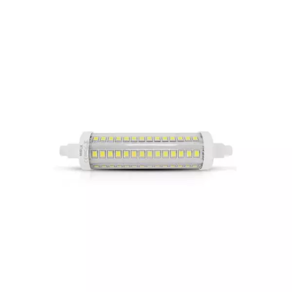Ampoule LED R7S AC220-240V 10W 1100lm (90W) 360° IP20 Ø24mmx118mm - Blanc jour 6000K