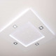 Plafonnier carré rubans et spots LED RGB+CCT 106x106cm avec télécommande