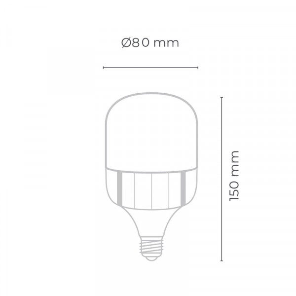 Ampoule E27 30W LED TORO - Blanc du Jour 6000K