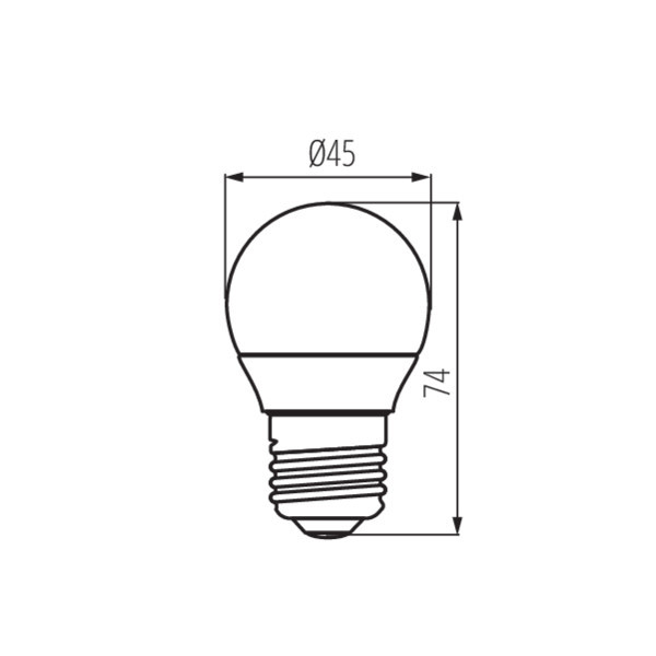 Ampoule LED E27 4,2W G45 Équivalent à 33,6W - Blanc du Jour 6500K