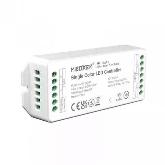 Contrôleur LED DC12/36V 10A/Ch RadioFréquence / Alexa / Google Asisstant - Mono Couleur 036P