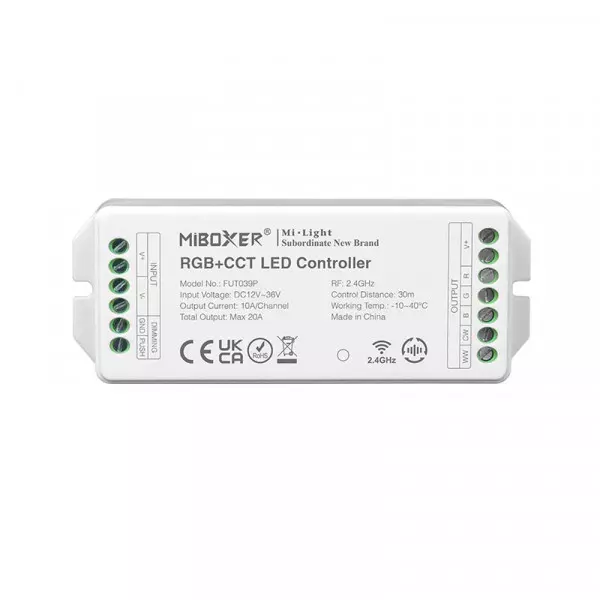 Contrôleur LED DC12/36V 10A/Ch RadioFréquence / Alexa / Google Asisstant - RGB+CCT 039P