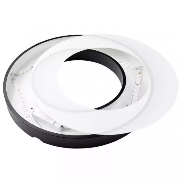 Spot Saillie LED 36W rond ∅500mm Noir - Blanc Naturel 4500K