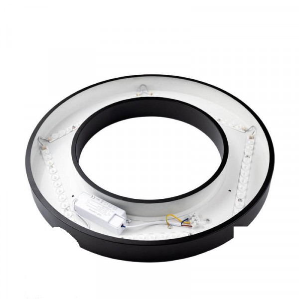 Spot Saillie LED 36W rond ∅500mm Noir - Blanc Chaud 3000K
