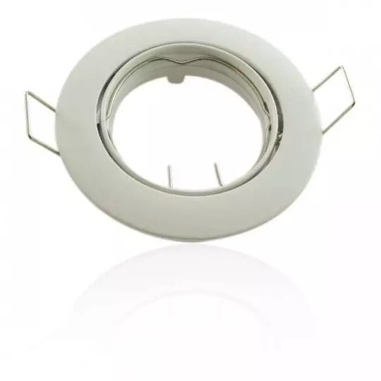 Support encastrable rond orientable blanc