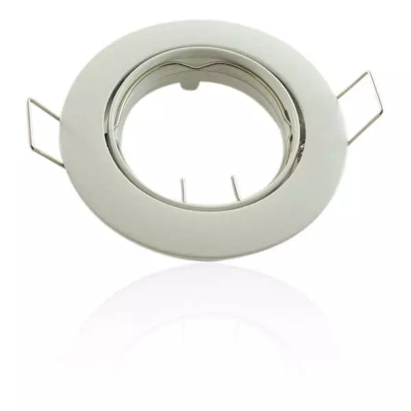 Support encastrable rond orientable blanc