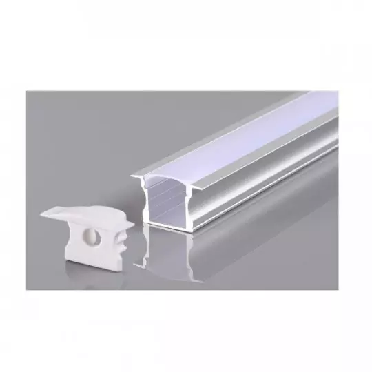 Profilé Aluminium Encastrable 14mm pour Ruban LED 2m