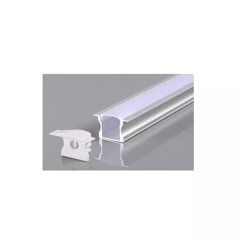 Profilé Aluminium Encastrable 14mm pour Ruban LED 2m Profilé Aluminium Encastrable 14mm pour Ruban LED 2m