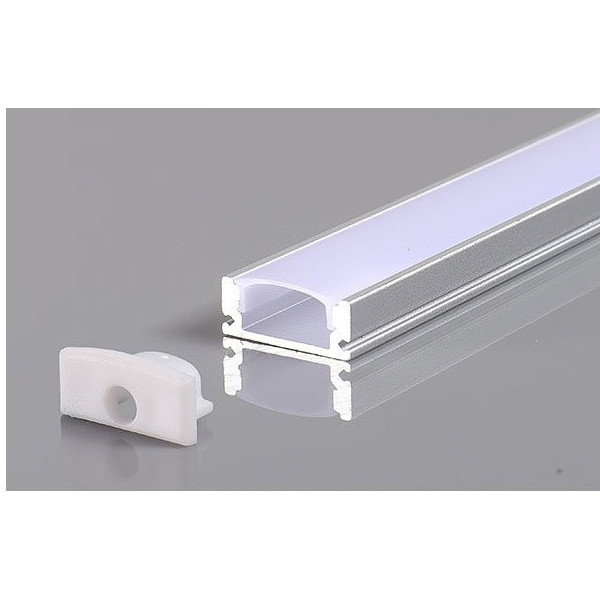 Profilé Aluminium Blanc Fin 7mm pour Ruban LED 2m