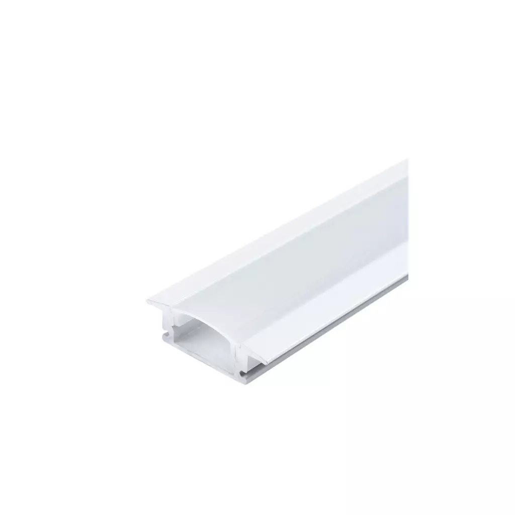 Profilé Aluminium Large Encastrable 2m pour Ruban LED - Cache Opaque Blanc  - SILUMEN