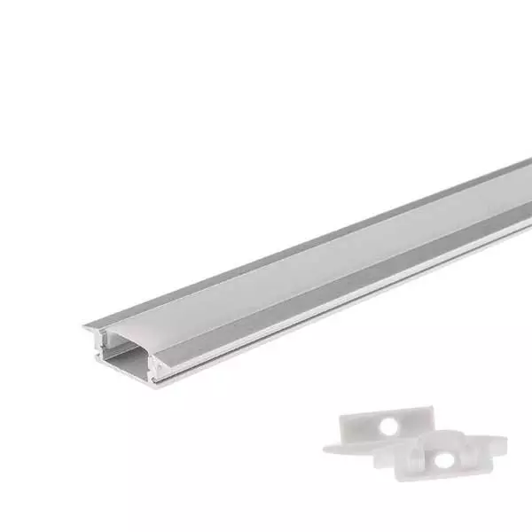 Profilé Aluminium apparent avec diffuseur pour ruban LED 15mm