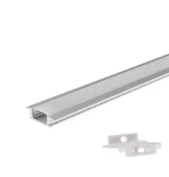 Profilé aluminium Encastrable 6mm Diffuseur Blanc pour Ruban LED 1m.