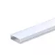 Profilé Aluminium Plat Fin Hauteur 10mm Diffuseur Blanc pour Ruban LED 2m