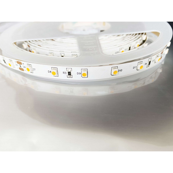 Ruban LED Blanc 24V 60LED/m 4,8W/m 1m - Blanc Chaud 2700K