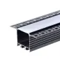 Profilé 2m à Enduire Noir Diffuseur Blanc pour Ruban LED Profilé 2m à Enduire Noir Diffuseur Blanc pour Ruban LED