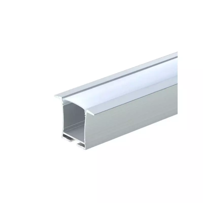 Profilé Aluminium avec Diffuseur Blanc pour Ruban LED 2m Profilé Aluminium avec Diffuseur Blanc pour Ruban LED 2m