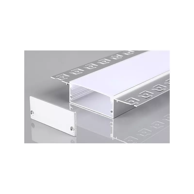 Profilé Aluminium à enduire avec Diffuseur Blanc Largeur 96mm x h20mm x 2m Profilé Aluminium à enduire avec Diffuseur Blanc Largeur 96mm x h20mm x 2m