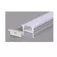 Profilé Aluminium Encastrable 2m largeur 30,3mm x h10mm avec diffuseur blanc