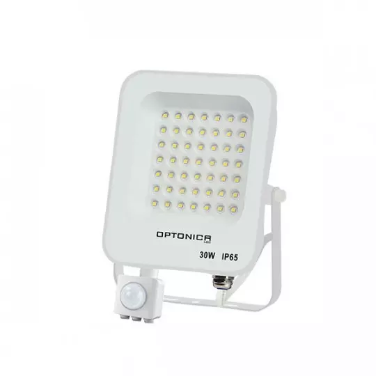 Projecteur LED avec Detecteur Blanc 30W Étanche IP65 2700lm Blanc du Jour 6000K