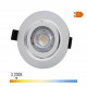 Spot Encastrable LED 9W 806lm (72W) Rond Chrome - Blanc Chaud 3200K