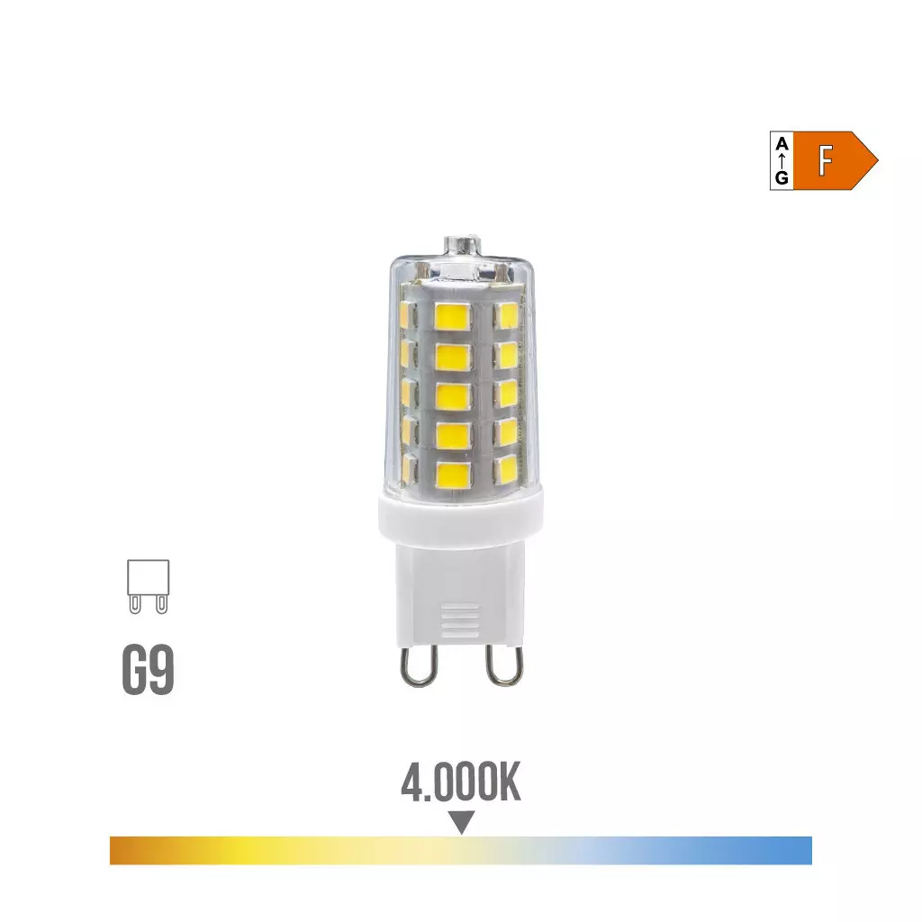 Ampoule LED G9 Dimmable 4W 400lm (40W) Ø17mm 360° IP20 - Blanc Chaud 2800K