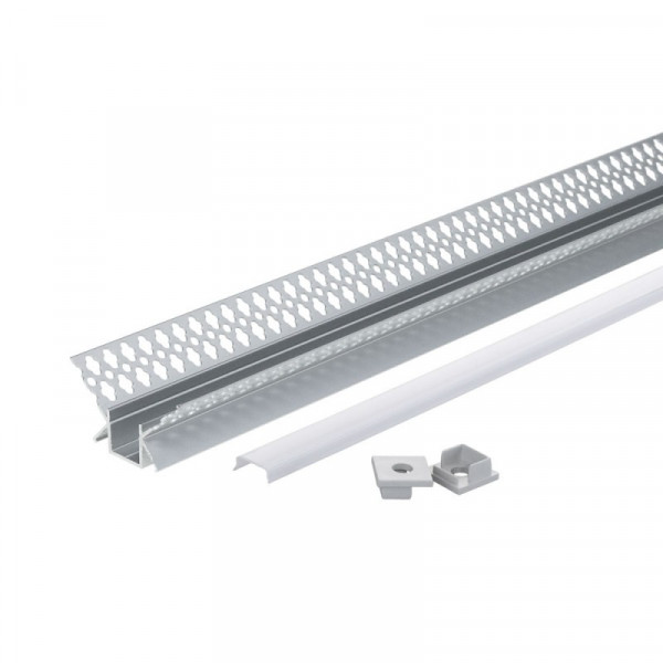 Profilé Aluminium Anodisé Encastrable pour Angle Intérieur Hauteur 24mm pour Ruban LED 2m