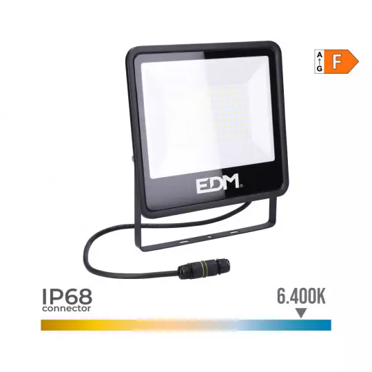 Projecteur LED Étanche IP65 100W 8200lm (800W) Blanc du Jour 6400K