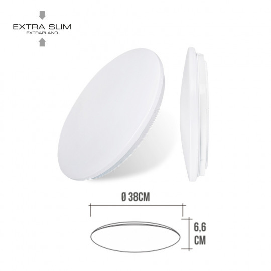 Plafonnier Circulaire Extra-Plat 24W 2490lm (100W) - Blanc du Jour 6400K