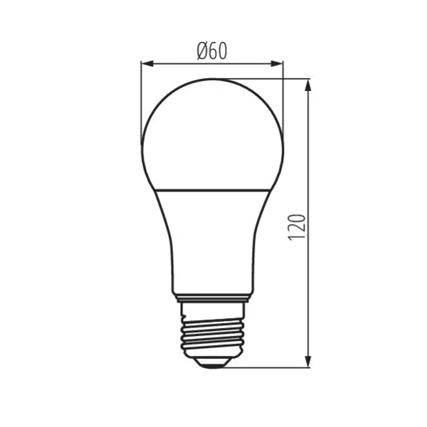 Ampoule LED 9,6W E27 A60 1060lm (75W) - Blanc Chaud 2700K
