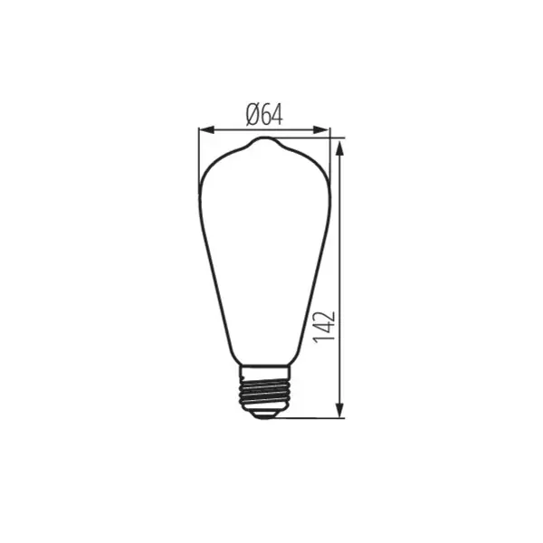 Ampoule LED 4W E27 ST64 250lm (25W) - Blanc Très Chaud 1800K