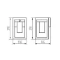 Applique Mural Brun 15W E27 IP44 avec Détecteur et Luminaire Remplaçable