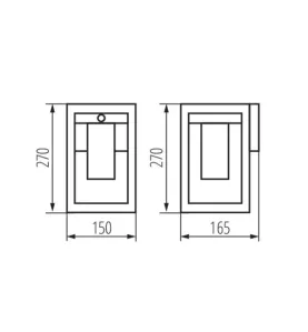 Applique Mural Brun 15W E27 IP44 avec Détecteur et Luminaire Remplaçable