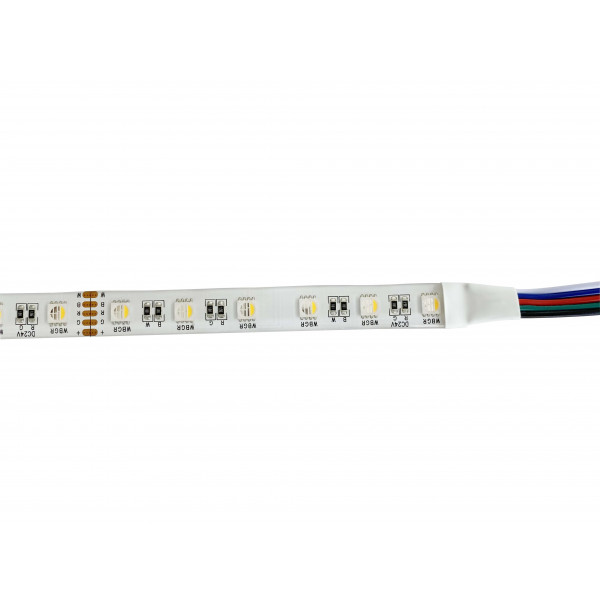 Ruban LED étanche IP65 60LED/m 17W/m 5m RGB + Blanc du Jour 6000K
