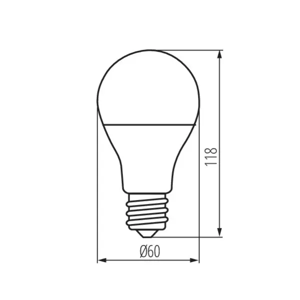 Ampoule LED 9W E27 A60 806lm  (72W) Ø60- Blanc Chaud à Blanc Froid/RGB