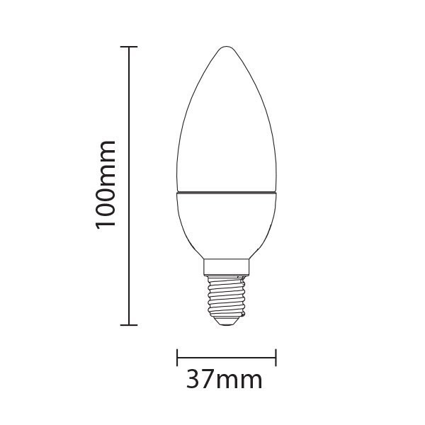 Ampoule LED E14 3,7W 320lm (29,6W) 180° - Blanc Naturel 4000K