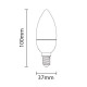 Ampoule LED E14 5,5W 450lm (44W) 180° - Blanc du Jour 6000K