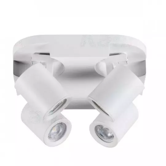 Applique saillie pour 4 ampoules GU10 - Blanc