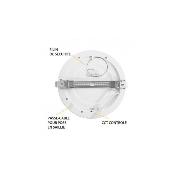 Plafonnier LED 18W 1440lm 100° Ø220 18W Dimmable IP44 - Blanc CCT 3000K-6000K